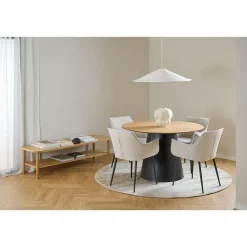 Houten Eettafels|Ronde Eettafels-Giga Living Eettafel Eiken Naturel - Rond 120x120x75cm - Skagen