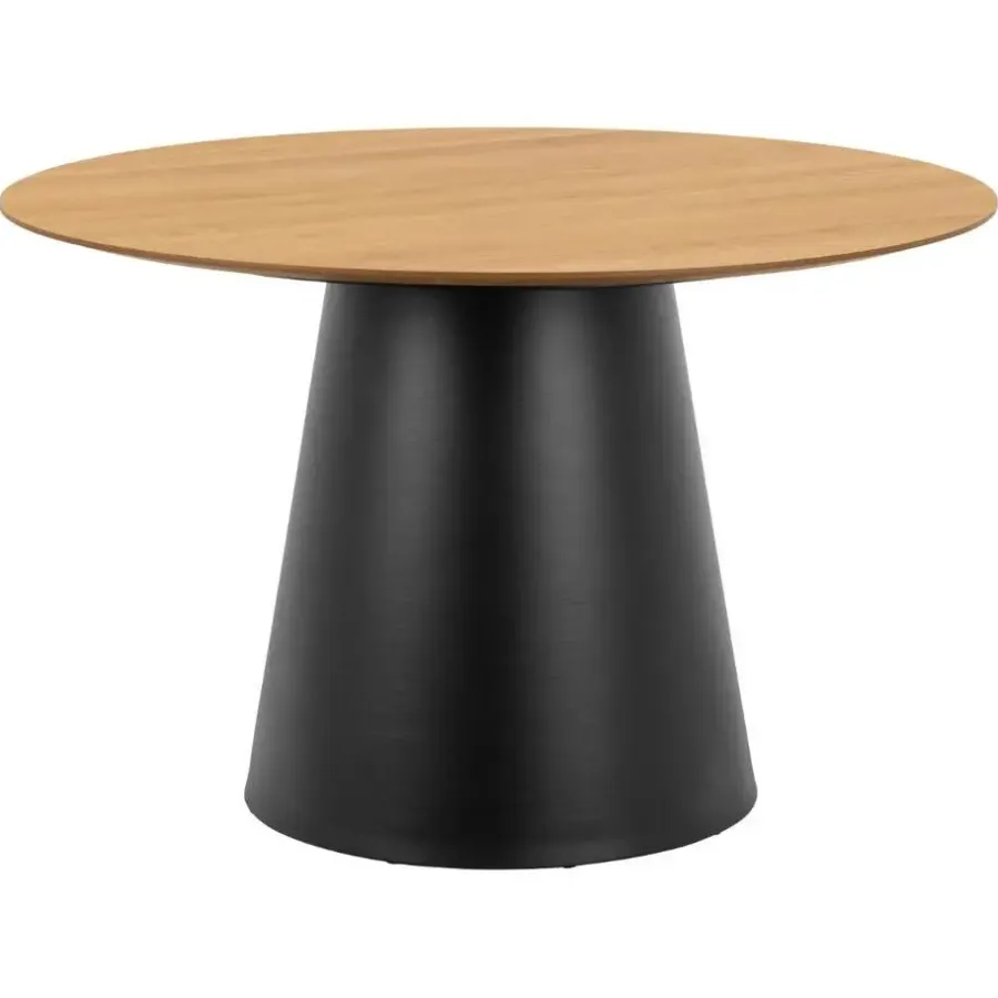 Houten Eettafels|Ronde Eettafels-Giga Living Eettafel Eiken Naturel - Rond 120x120x75cm - Skagen