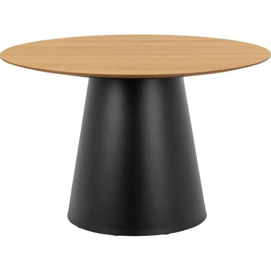 Houten Eettafels|Ronde Eettafels-Giga Living Eettafel Eiken Naturel - Rond 120x120x75cm - Skagen