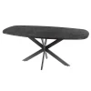Ovale Eettafels-Giga Living Eettafel Grijs Staal - 215x105x77cm - Metallic