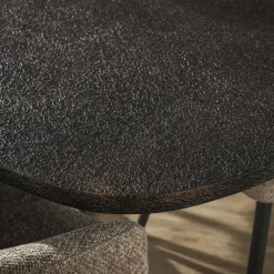 Ovale Eettafels-Giga Living Eettafel Grijs Staal - 180x90x77cm - Metallic