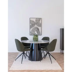 Ronde Eettafels-House Nordic Eettafel Grijs/Zwart - Rond - 120x120x75cm - Brito