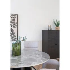 Ronde Eettafels-House Nordic Eettafel Grijs/Zwart - Rond - 120x120x75cm - Brito