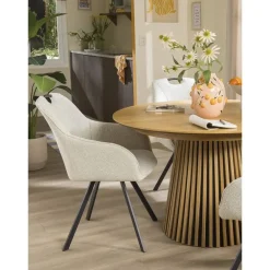 Leen Bakker Eettafel Irene - walnoot - uitschuifbaar