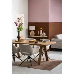 Leen Bakker Eettafel Mandy - mangohout - 75x220x94cm