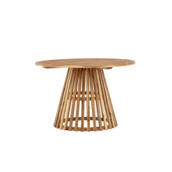 Ronde Eettafels-Fjôrd Eettafel Naturel Acaciahout - 120x120x75cm - Lumpur