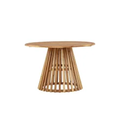Ronde Eettafels-Fjôrd Eettafel Naturel Acaciahout - 120x120x75cm - Lumpur