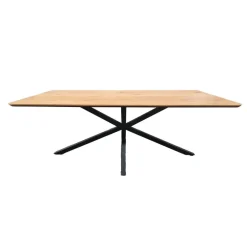 Giga Living Eettafel Naturel Eiken - 160x90x75cm - Spinpoot - Cesura