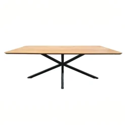 Giga Living Eettafel Naturel Eiken - 160x90x75cm - Spinpoot - Cesura