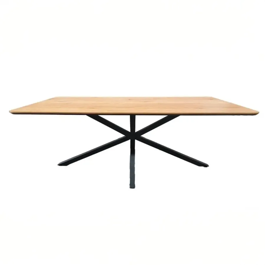 Giga Living Eettafel Naturel Eiken - 160x90x75cm - Spinpoot - Cesura