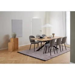 Giga Living Eettafel Naturel Eikenhout - 200x100x75cm - 6-8 personen - Dain