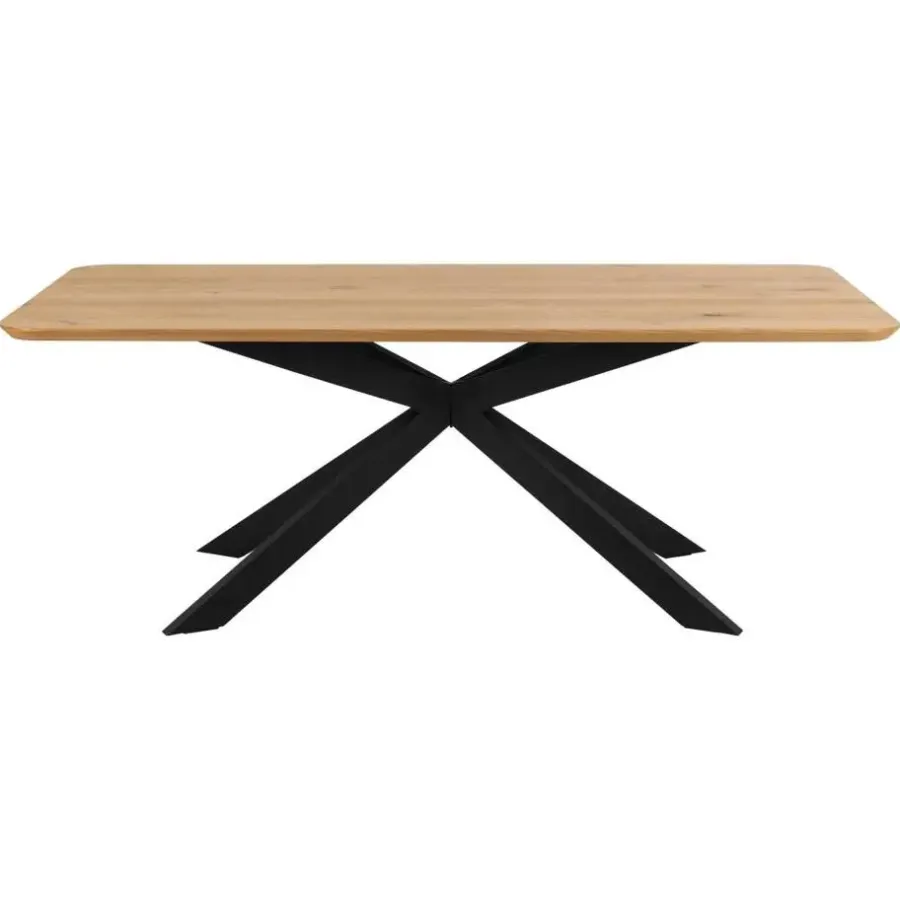 Giga Living Eettafel Naturel Eikenhout - 200x100x75cm - 6-8 personen - Dain