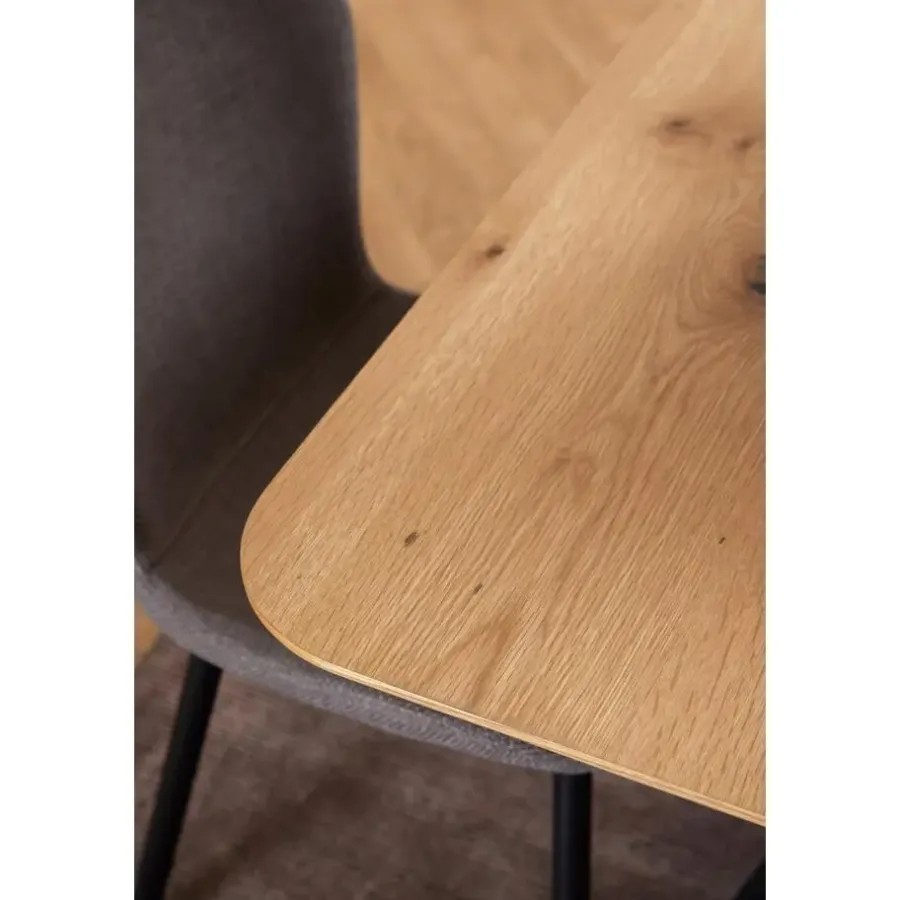 Giga Living Eettafel Naturel Eikenhout - 200x100x75cm - 6-8 personen - Dain