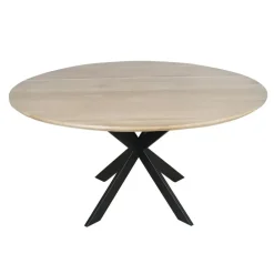 StarFurn Eettafel Naturel Hout - 110x110x76cm - Ferris