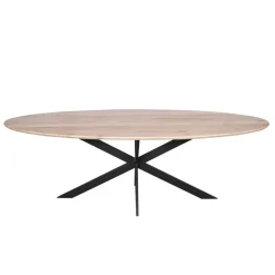 Houten Eettafels|Ovale Eettafels-StarFurn Eettafel Naturel Hout - 240x110x76cm - Ferris