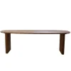 Ovale Eettafels-Giga Meubel Eettafel Naturel Mangohout - 4-6 Personen - 180x90x76cm - Aya