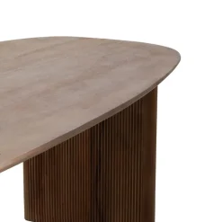 Ovale Eettafels-Giga Meubel Eettafel Naturel Mangohout - 4-6 Personen - 180x90x76cm - Aya