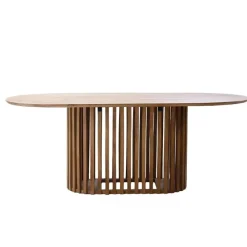 Giga Meubel Eettafel Naturel Mangohout - 200x110x76cm - 4-6 Personen - Ferran