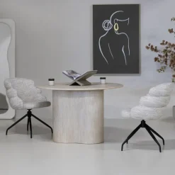 Ronde Eettafels-Giga Meubel Eettafel Organisch - Marmer - 120x120x76cm - Firenze
