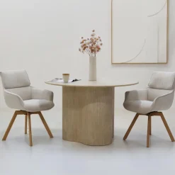 Ronde Eettafels-Giga Meubel Eettafel Organisch - Marmer - 120x120x76cm - Firenze