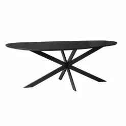 StarFurn Eettafel Organisch Zwart Hout - 280x130x76cm - Cloud