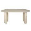 Ovale Eettafels-Giga Living Eettafel Ovaal - Travertin Beige - 180x90x77cm - Arch