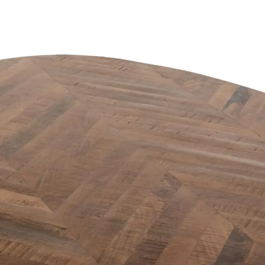 Giga Meubel Eettafel Ovaal - Visgraat - Hout - 240x100x78cm - Max
