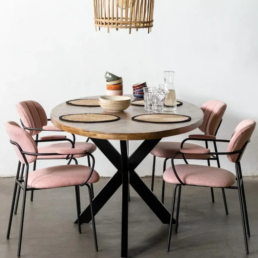 Giga Meubel Eettafel Ovaal - Visgraat - Hout - 240x100x78cm - Max