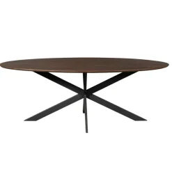 StarFurn Eettafel Ovaal Bruin Hout - 210x100x76cm - Ferris