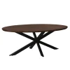 Ovale Eettafels-Livingfurn Eettafel Ovaal 240cm - Bruin Mangohout - Matrix-poot - Jesper