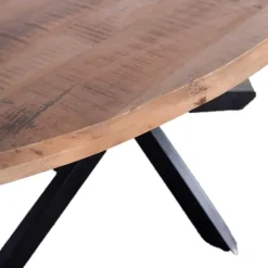 Ovale Eettafels-Giga Meubel Eettafel Ovaal 220cm - Mangohout Naturel - Matrix-Poot - Mansour