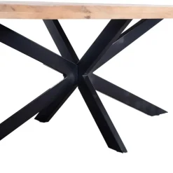 Ovale Eettafels-Giga Meubel Eettafel Ovaal 220cm - Mangohout Naturel - Matrix-Poot - Mansour