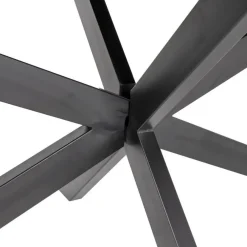 Giga Meubel Eettafel Ovaal 200cm - Mangohout Zwart - Matrix-Poot - Mansour