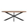 Giga Meubel Eettafel Ovaal 160cm - Mangohout Naturel - Matrix-Poot - Mansour