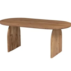 Giga Meubel Eettafel Ovaal 240cm - Naturel - Mangohout - Eettafel Daan