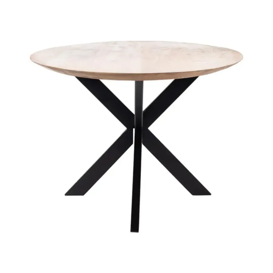 Giga Meubel Eettafel Ovaal 160cm - Naturel - Mangohout - Tafel Diamond
