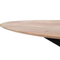 Giga Meubel Eettafel Ovaal 160cm - Naturel - Mangohout - Tafel Diamond