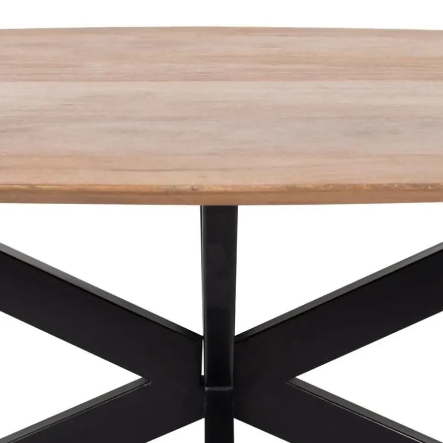Giga Meubel Eettafel Ovaal 160cm - Naturel - Mangohout - Tafel Diamond