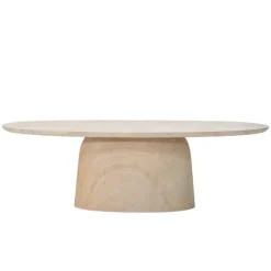 Giga Meubel Eettafel Ovaal 240cm - Naturel Betonlook - Myrna