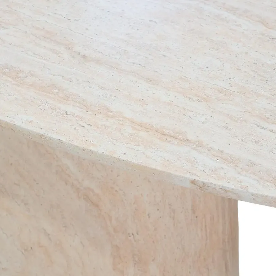 Giga Meubel Eettafel Ovaal 240cm - Naturel Betonlook - Myrna