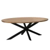 Ovale Eettafels-Livingfurn Eettafel Ovaal 180cm - Naturel Mangohout - Matrix-poot - Jesper