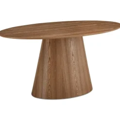 Houten Eettafels|Ovale Eettafels-Giga Living Eettafel Ovaal 160cm - Naturel Eikenhout - 4-6 Personen - Tango