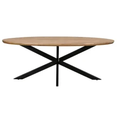 Livingfurn Eettafel Ovaal 240cm - Naturel Mangohout - Jesper