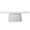 Giga Meubel Eettafel Ovaal 240cm - Wit Betonlook - Myrna