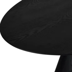 Giga Living Eettafel Ovaal 160cm - Zwart Eikenhout - 4-6 Personen - Tango