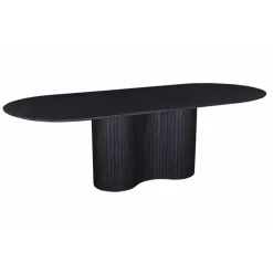 Ovale Eettafels-Giga Meubel Eettafel Ovaal 240cm - Zwart - Hout - Eettafel Ava