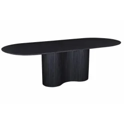 Ovale Eettafels-Giga Meubel Eettafel Ovaal 240cm - Zwart - Hout - Eettafel Ava