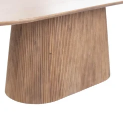 Ovale Eettafels-Giga Meubel Eettafel Ovaal Naturel Hout - 160x100x76cm - Salvador