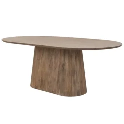 Ovale Eettafels-Giga Meubel Eettafel Ovaal Naturel Hout - 240x110x76cm - Salvador