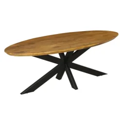 StarFurn Eettafel Ovaal Naturel Mangohout - 300x110x76cm - Brandy